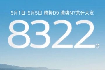 腾势D9和腾势N7五一期间大定8322台，全新腾势N7上市，售价23.98-32.98万元 